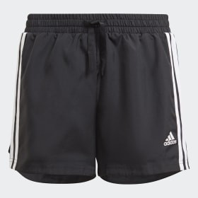 Shorts Adidas Designed To Move 3 Tiras Negro Niña Lifestyle