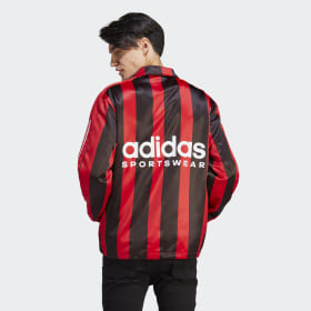 adidas jacket mens black and red