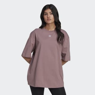 Damen Bekleidung Oberteile T-Shirts adidas Baumwolle LOUNGEWEAR Adicolor Essentials T-Shirt in Pink 