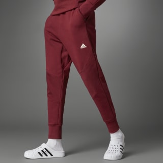 burgundy adidas tracksuit bottoms