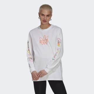 White long sleeve shirt graphic clearance