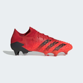 red and black predator boots