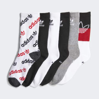 adidas Mixed Crew Socks 6 Pairs - White | kids lifestyle | adidas US