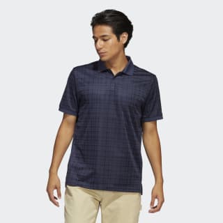 adidas Adicross Plaid Polo Shirt - White | Men's Golf | $85 