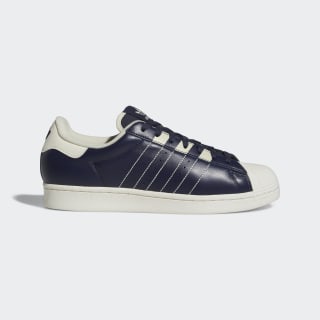 Adidas superstar navy blue and white Clearance