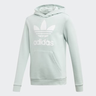 Adidas trefoil hoodie vapour green Clearance