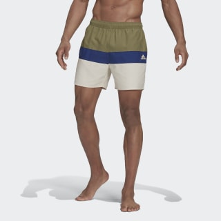 adidas Short-Length Colorblock Swim Shorts - Green | adidas US