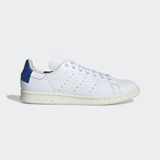 adidas originals stan smith white and royal blue trainers