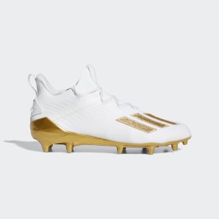 Gold and white football cleats clearance
