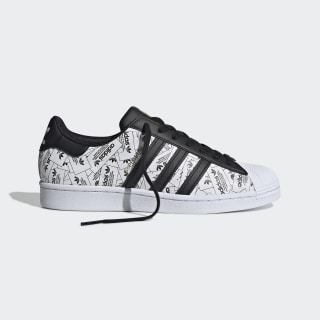 adidas superstar core black white