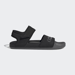 black adidas adilette slides