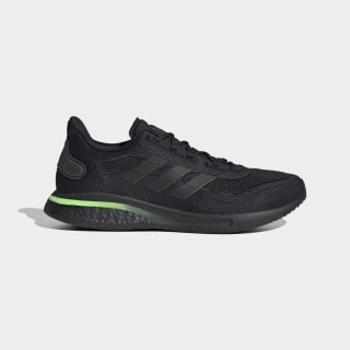 black and green adidas trainers