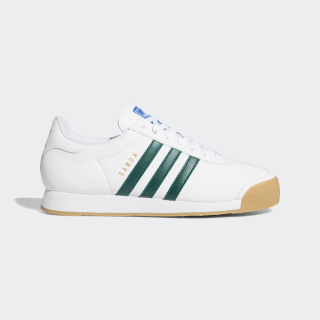 white adidas shoes with green