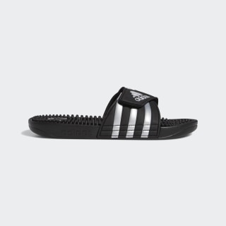 silver adidas slides