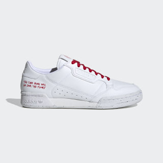 adidas white & red continental 80 shoes