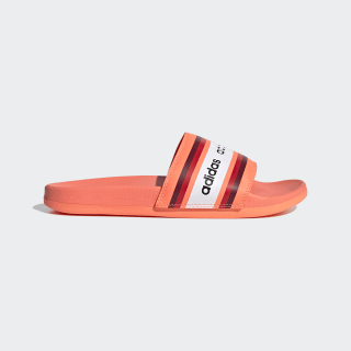 orange adidas slides