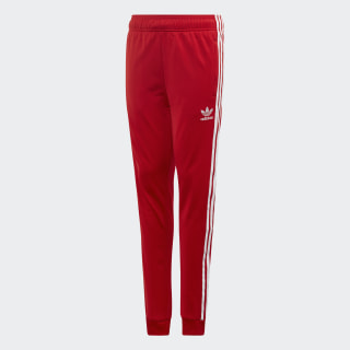 red adidas track pant