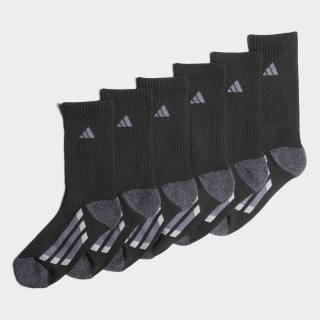 adidas Vertical Stripe Crew Socks 6 Pairs - White | adidas US