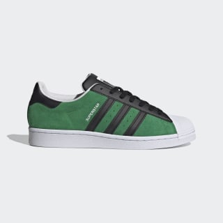adidas superstar green stripes