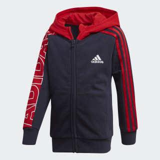 adidas Branded Knit Kapuzenjacke Blau | adidas Deutschland Adidas Branded Knit Kapuzenjacke Trainingsjacke Kinder Haze
