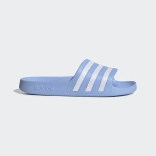 adidas slides blue and white