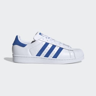 blue and white adidas originals