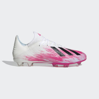 pink and white adidas cleats