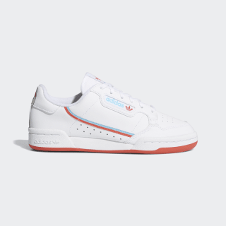 adidas originals continental 80's sneakers in off white and red