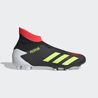 red adidas laceless boots