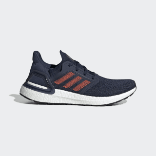 Men's Ultraboost 20 Navy and Solar Red 