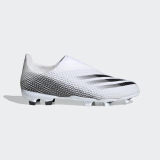 white laceless football boots