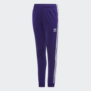 purple and white striped pants