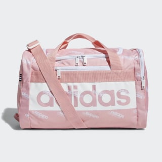 adidas grey and pink duffle bag