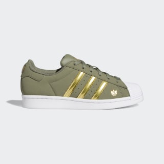 adidas superstar shoes white and green