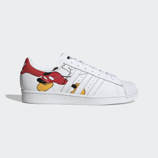 Disney Mickey Mouse White \u0026 Red Superstar Shoes | adidas US