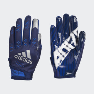 blue and white adidas football gloves