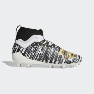 gold and white adidas football cleats