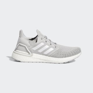 white and grey adidas ultra boost