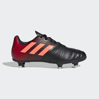 Bota de rugby All Blacks Junior césped natural húmedo Core Black / Signal Coral / Scarlet EF3393 Bota de rugby All Blacks Junior césped natural húmedo Core Black / Signal Coral / Scarlet EF3393