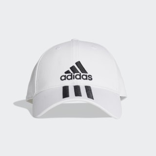 Six-Panel Classic 3-Streifen Kappe White / Black / Black DU0197 Six-Panel Classic 3-Streifen Kappe White / Black / Black DU0197