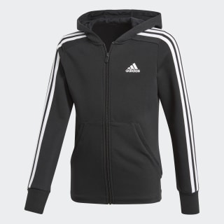 Veste à capuche Essentials 3-Stripes Black / White / White BP8622 Veste à capuche Essentials 3-Stripes Black / White / White BP8622