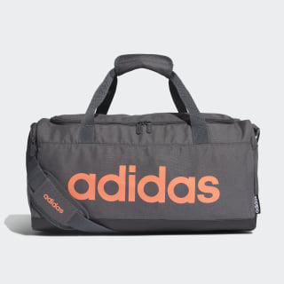 Linear Logo Duffel Bag Grey Six / Black / Signal Coral FM6747 Linear Logo Duffel Bag Grey Six / Black / Signal Coral FM6747
