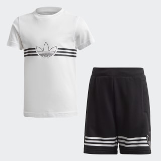 Conjunto Shorts Camiseta Outline White / Black ED7766 Conjunto Shorts Camiseta Outline White / Black ED7766