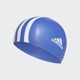 silicone swim cap junior Hi-Res Blue / White CV7670 silicone swim cap junior Hi-Res Blue / White CV7670