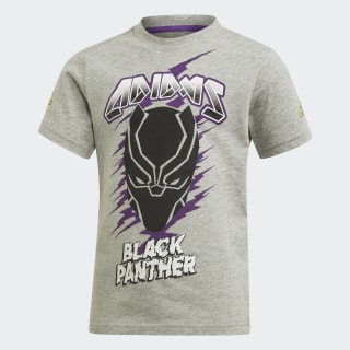 Polera Marvel Pantera Negra Medium Grey Heather / Active Purple ED6459 Polera Marvel Pantera Negra Medium Grey Heather / Active Purple ED6459