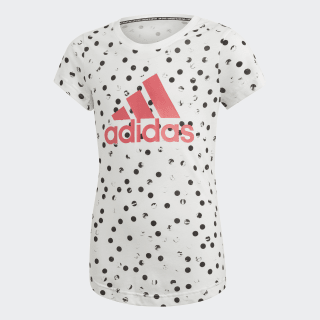 Tričko Must Haves Graphic White / Black / Real Pink ED4614 Tričko Must Haves Graphic White / Black / Real Pink ED4614