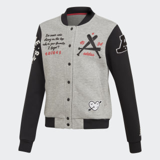Collegiate Bomberjacke Medium Grey Heather / Black FL1779 Collegiate Bomberjacke Medium Grey Heather / Black FL1779