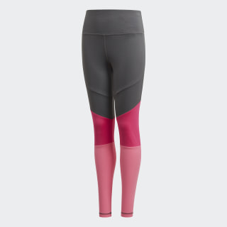 Licras Bold High-Rise Grey Six / Semi Solar Pink / White DV2750 Licras Bold High-Rise Grey Six / Semi Solar Pink / White DV2750