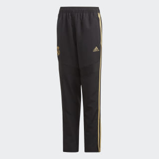 Real Madrid Presentation Pants Black / Dark Football Gold EK0302 Real Madrid Presentation Pants Black / Dark Football Gold EK0302