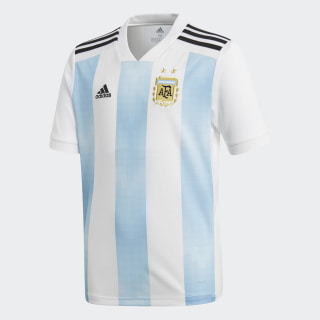 Camisa Oficial Argentina 1 Infantil 2018 White / Clear Blue / Black BQ9288 Camisa Oficial Argentina 1 Infantil 2018 White / Clear Blue / Black BQ9288